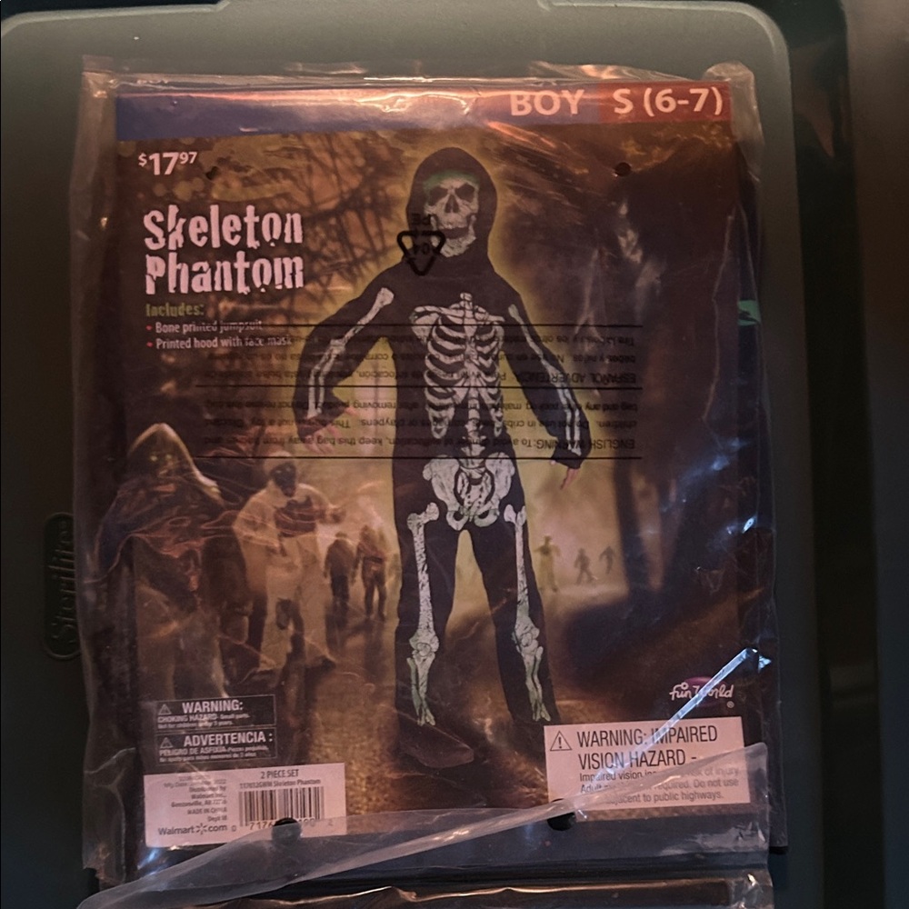 Skeleton Phantom Kids Costume - Black and White